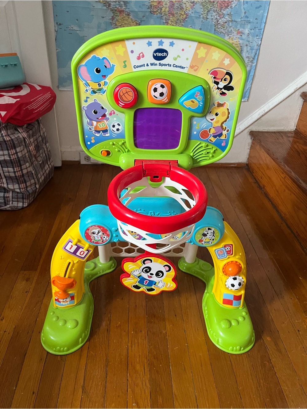 VTech Count & Win Sports Center - Bright Green/Red Kids Basketball Playset